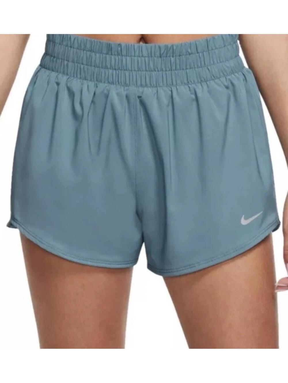 Nike 2 In 1 Brief-Lined Dri-Fit Running Shorts Noise Aqua  DX6010-440 Women 2XL